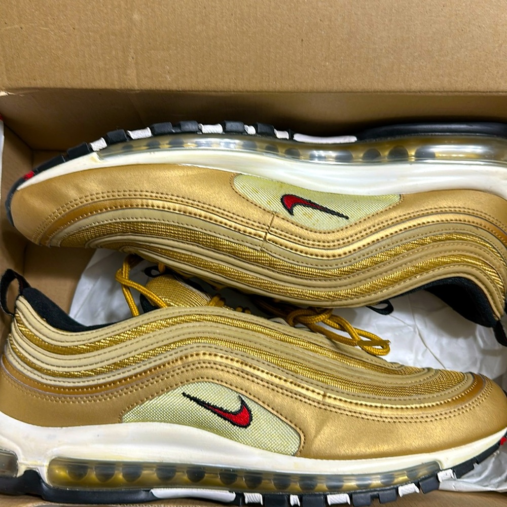 Gold Air Max 97 size 13